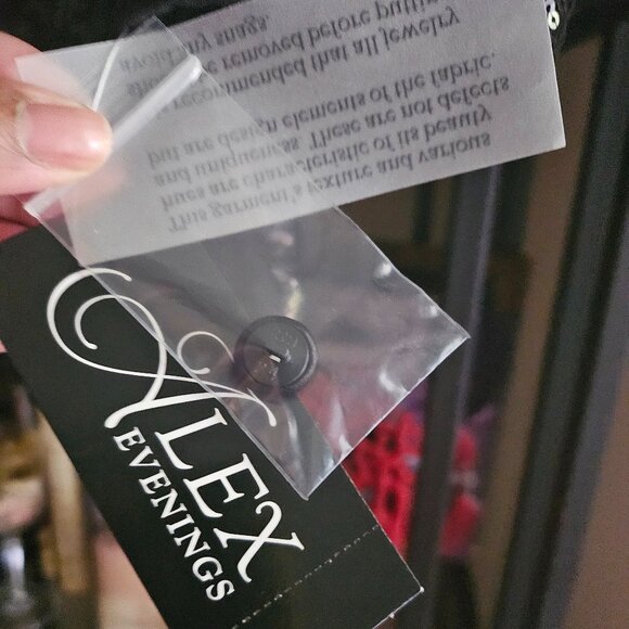 ALEX EVENINGS WOMAN BLACK PEPLUM SEQUIN BLOUSE/JACKET SIZE XL - Picture 7 of 7